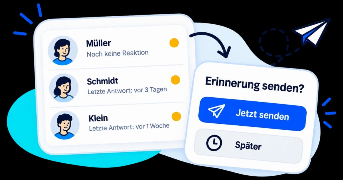 Erinnerung, bei einem Auftrag ohne Kundenreaktion nachzufassen